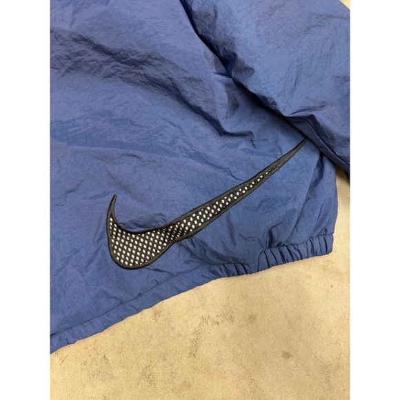 Nike Men's Reversible Hooded Windbreaker Jacket Blue XXL Mesh Lined‎ - Picture 8 of 8